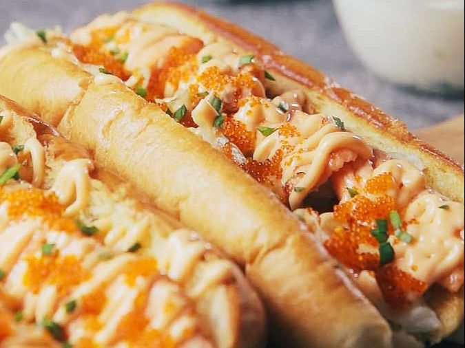 Squid Chili sauce Sandwich
