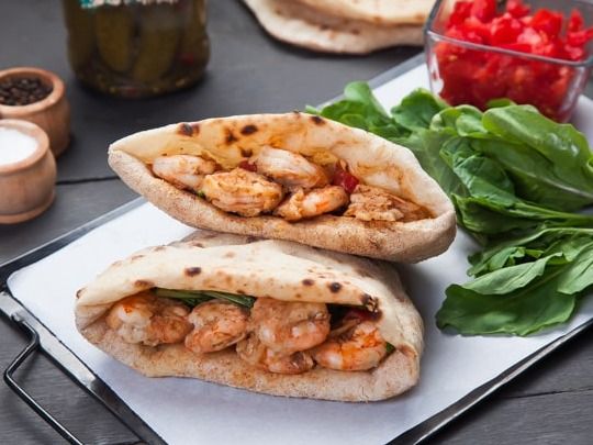 Small Fried Shrimp Sandwich