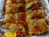 Crispy Chicken With Cheddar Sauce Roll Pie