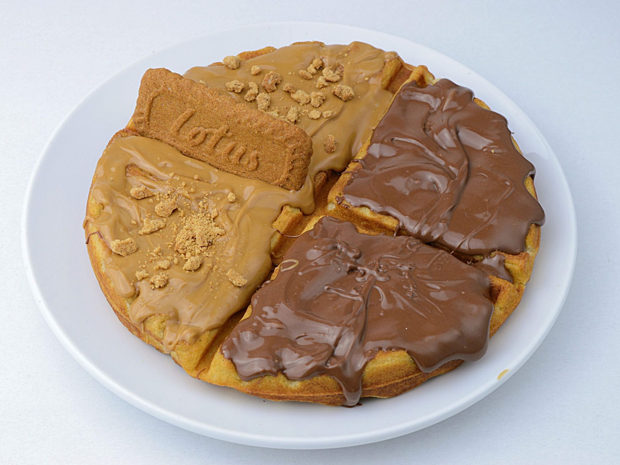 Half Lotus Waffle And Half Nutella Chocolate