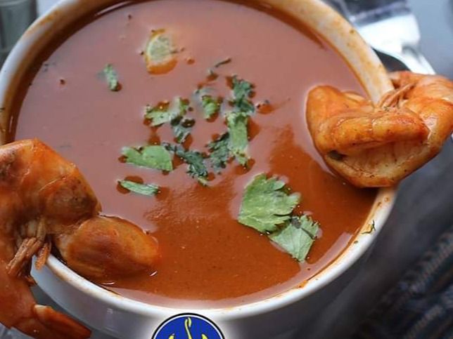 Shrimp Soup With Red Sauce