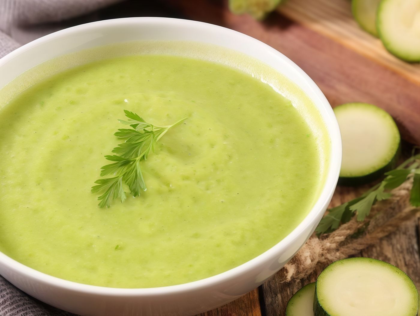 Zucchini Creamy Soup Light And Healthy