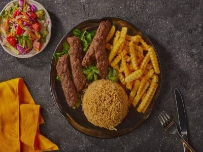 Grilled Kofta With Fries Platter