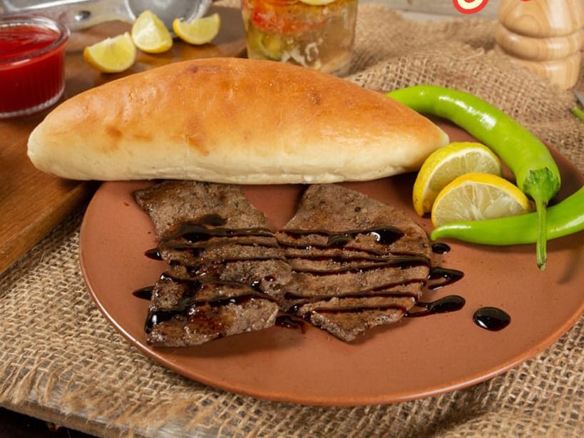 Grilled liver Pomegranate molasses sandwich