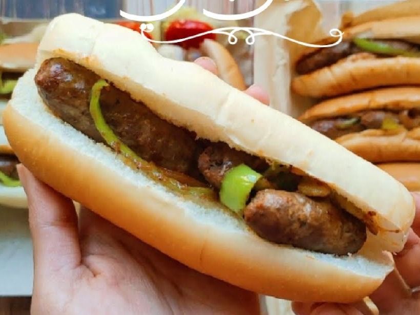 Oriental sausage sandwich