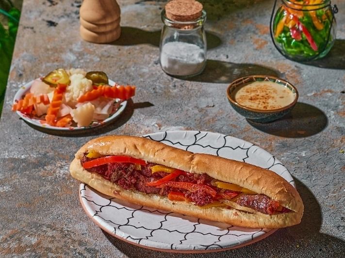 Alexandrian sausage sandwich