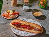 Alexandrian sausage sandwich