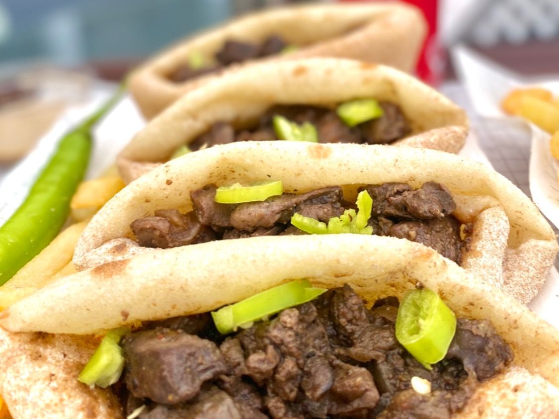 Chicken liver sandwich