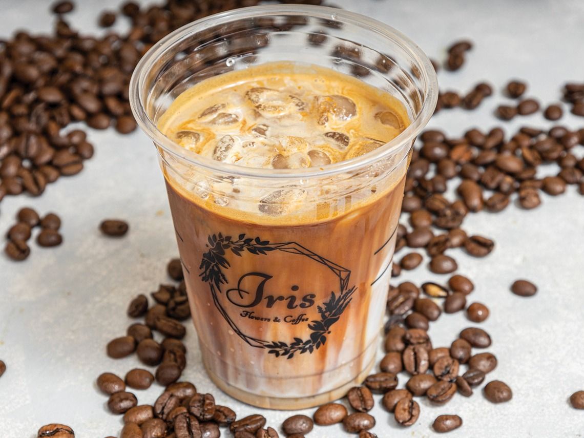 Iris flowers and coffee delivery service in UAE Talabat