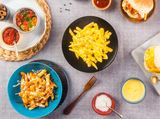 potatoes with Cheddar sauce