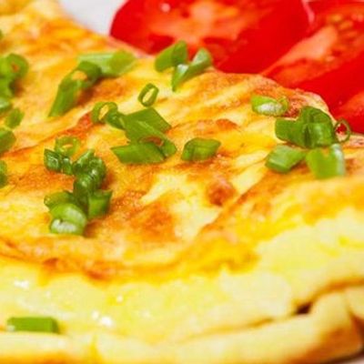Omelette sandwich with the mix