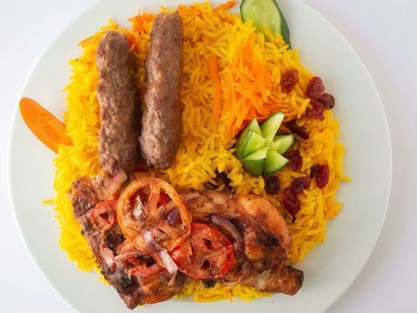 2 kofta pieces with Quarter Chicken