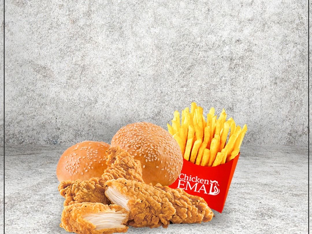 3 strips Pieces meal