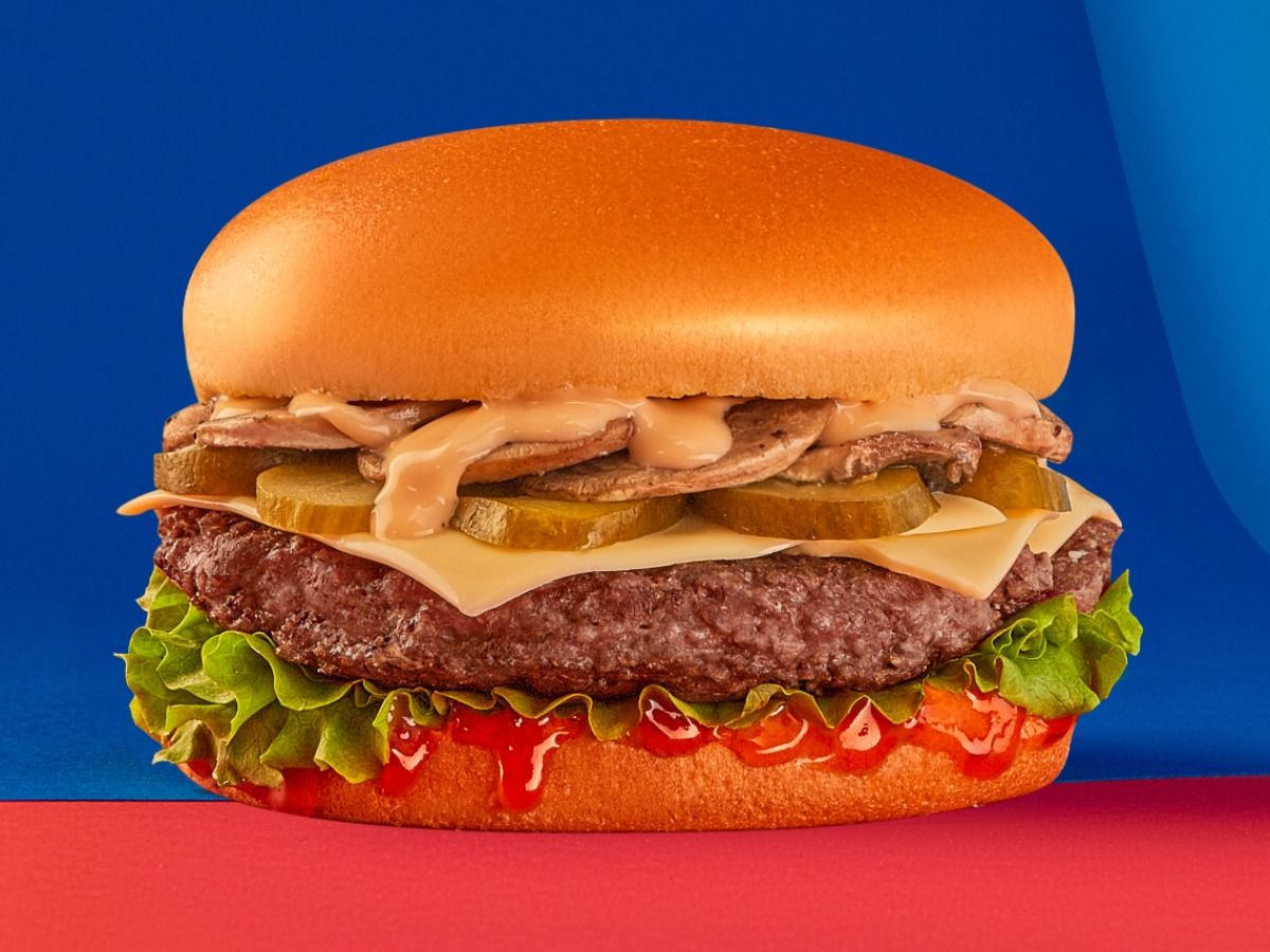 Mushroom Burger Sandwich