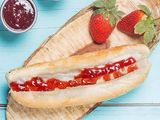 Jam with Qeshta sandwich