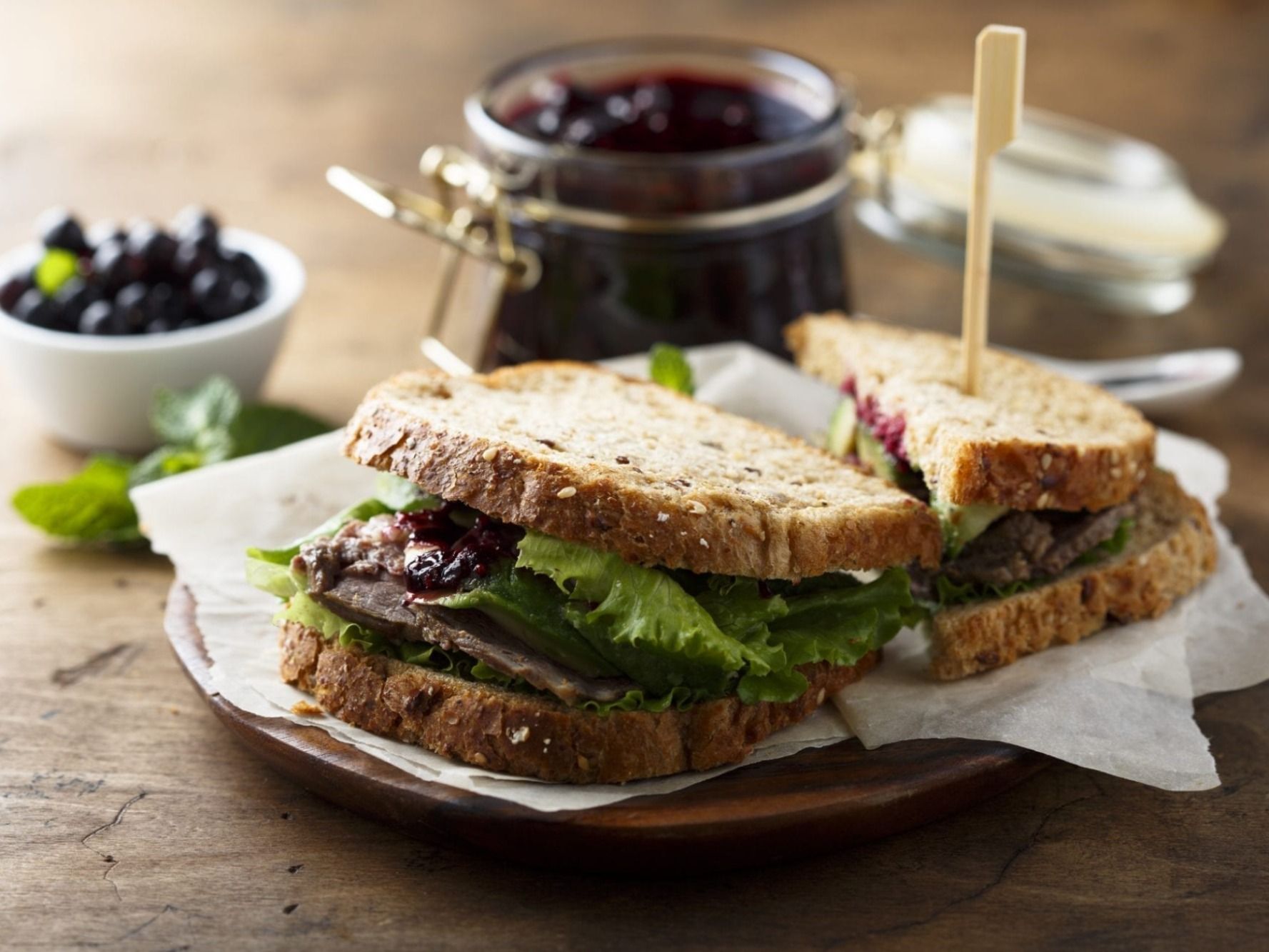 Blueberry Turkey Toast Sandwich