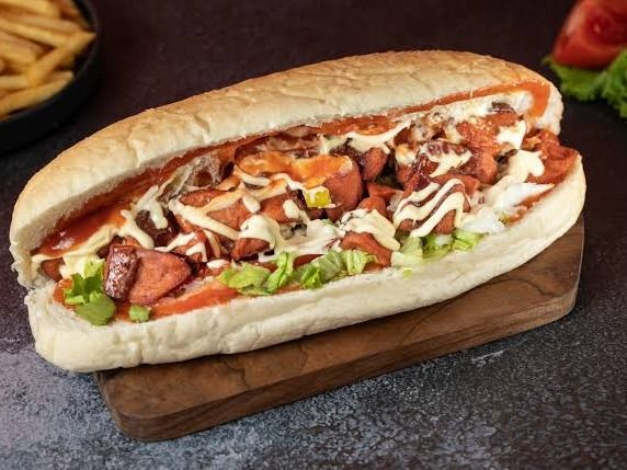 Mexican hot dog sandwich