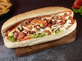 Mexican hot dog sandwich