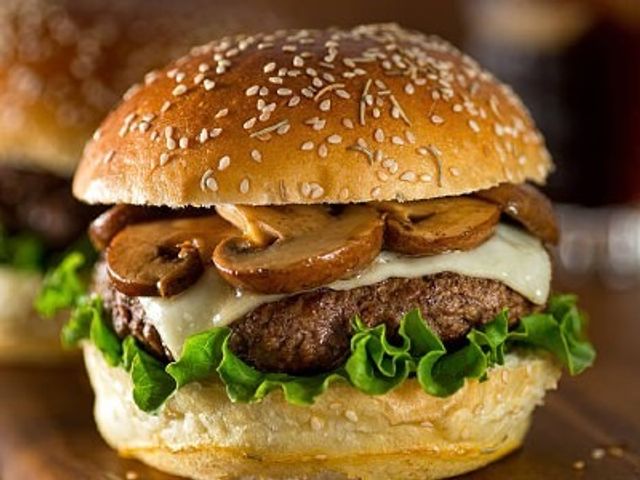 Cheesy Mushroom Burger