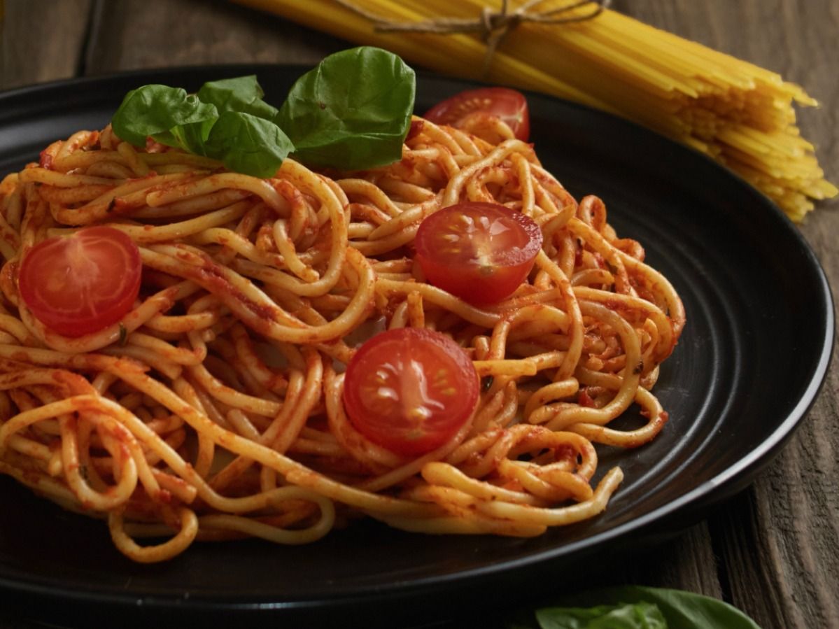 Tomato Pasta Hot Dog