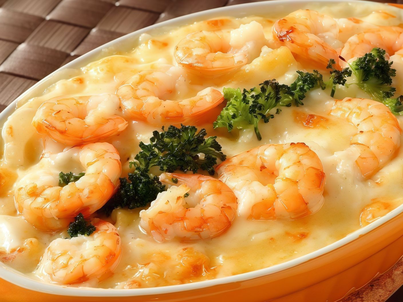 Cheesy Pan Shrimp