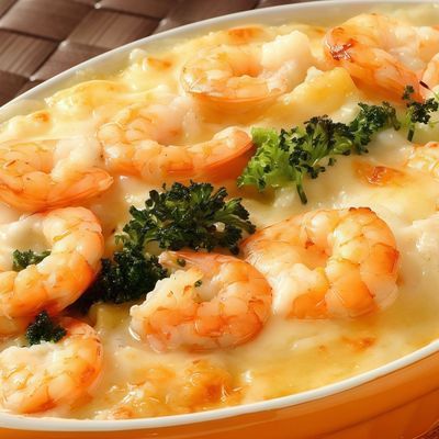 Cheesy Pan Shrimp