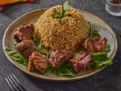 Veal Kebab With Basmati Rice Platter
