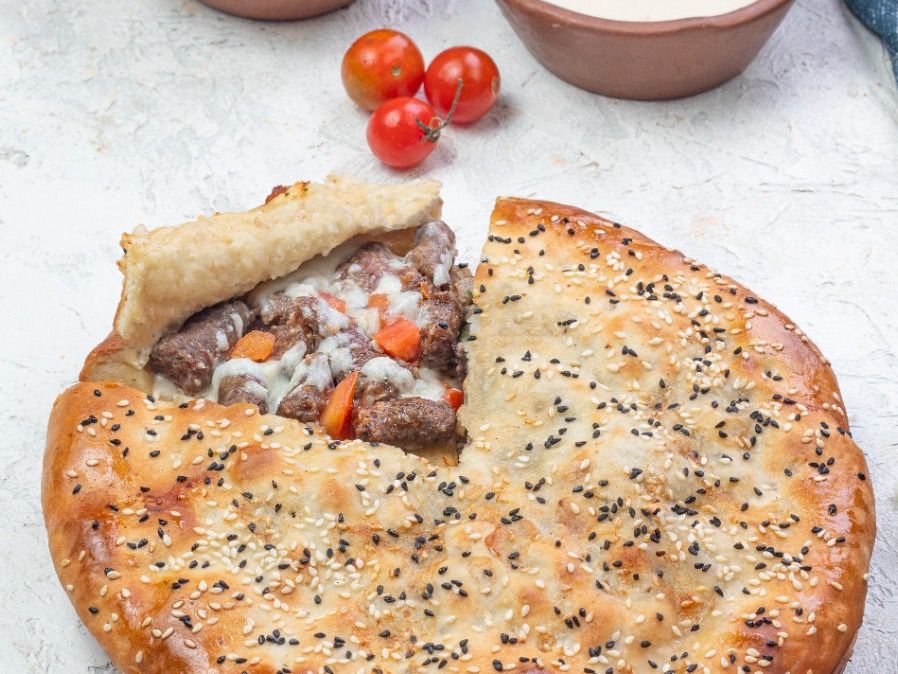 Alexandrian Sausage Hawawshi With Cheese