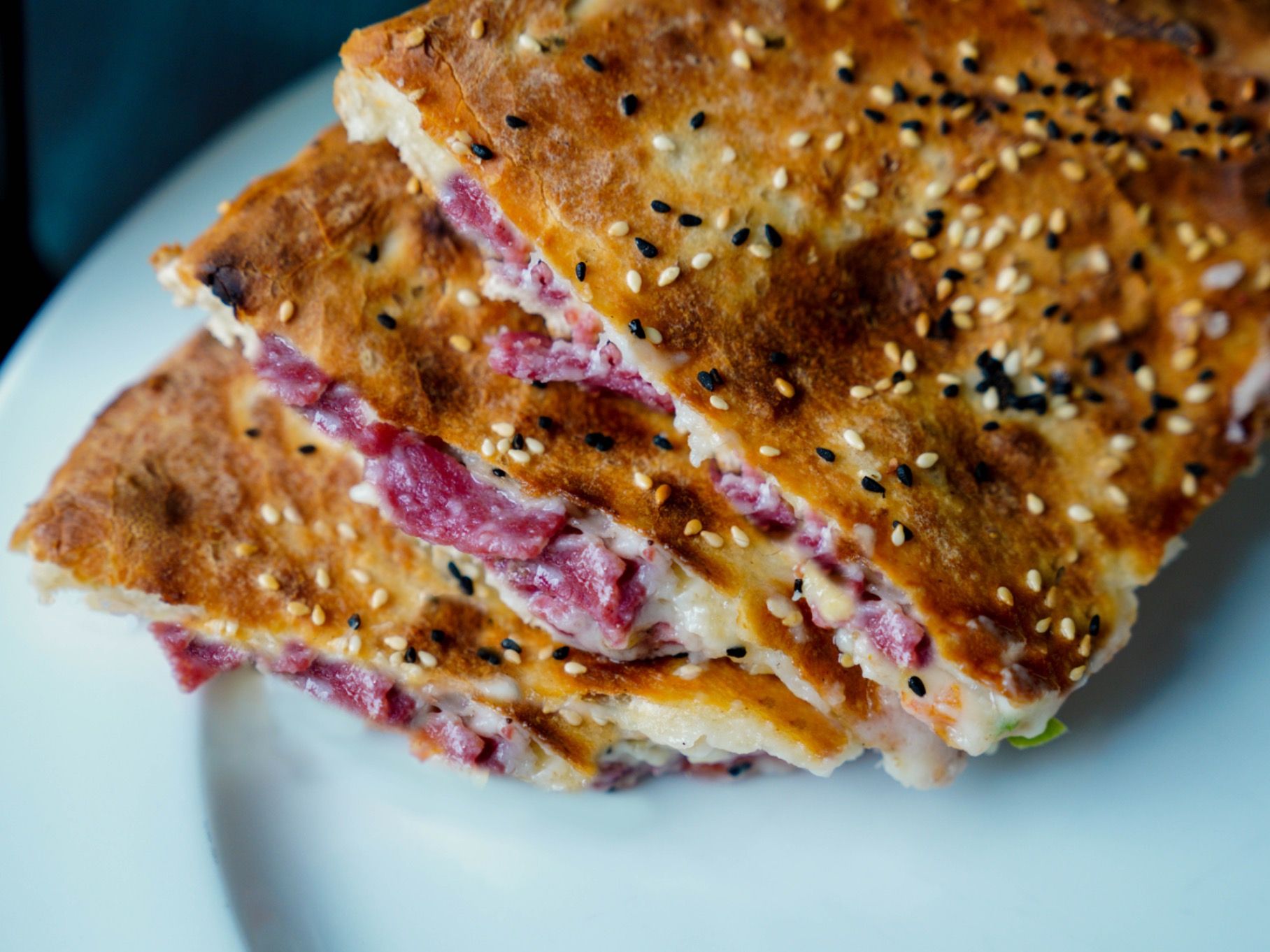 Alexandrian Pastrami Hawawshi With Cheese