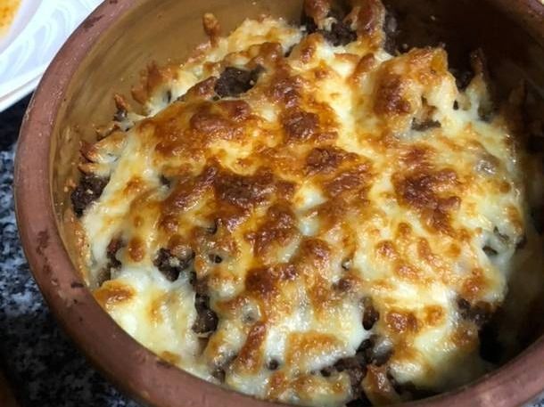 Pasta With Meat With Mozzarela Casserole