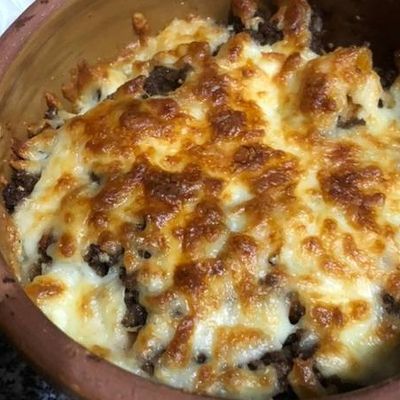 Pasta With Meat With Mozzarela Casserole