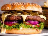 Fire Mega Beef Burger With Cheese Sandwich
