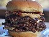 Triple Smash Burger Sandwich
