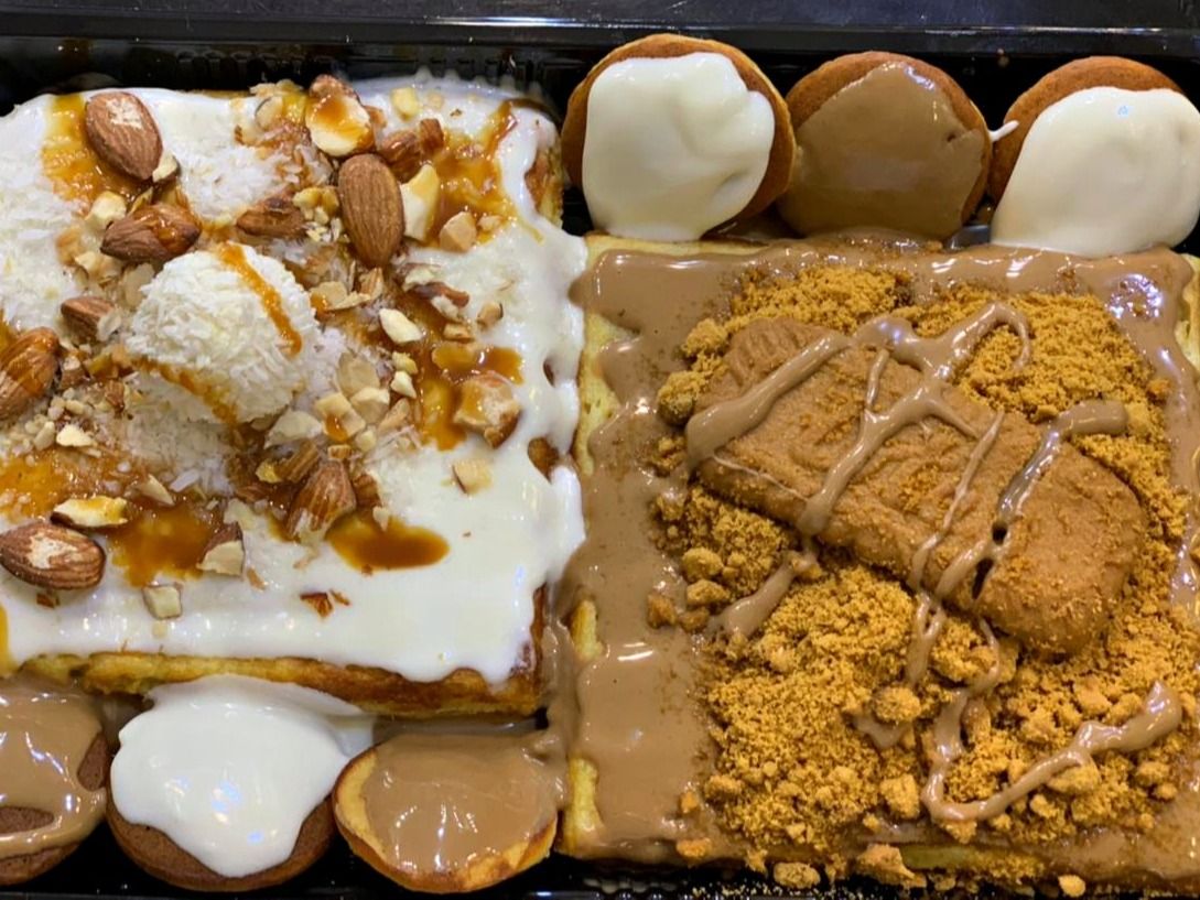 Lotus and Ferrero Rocher Waffle Mix
