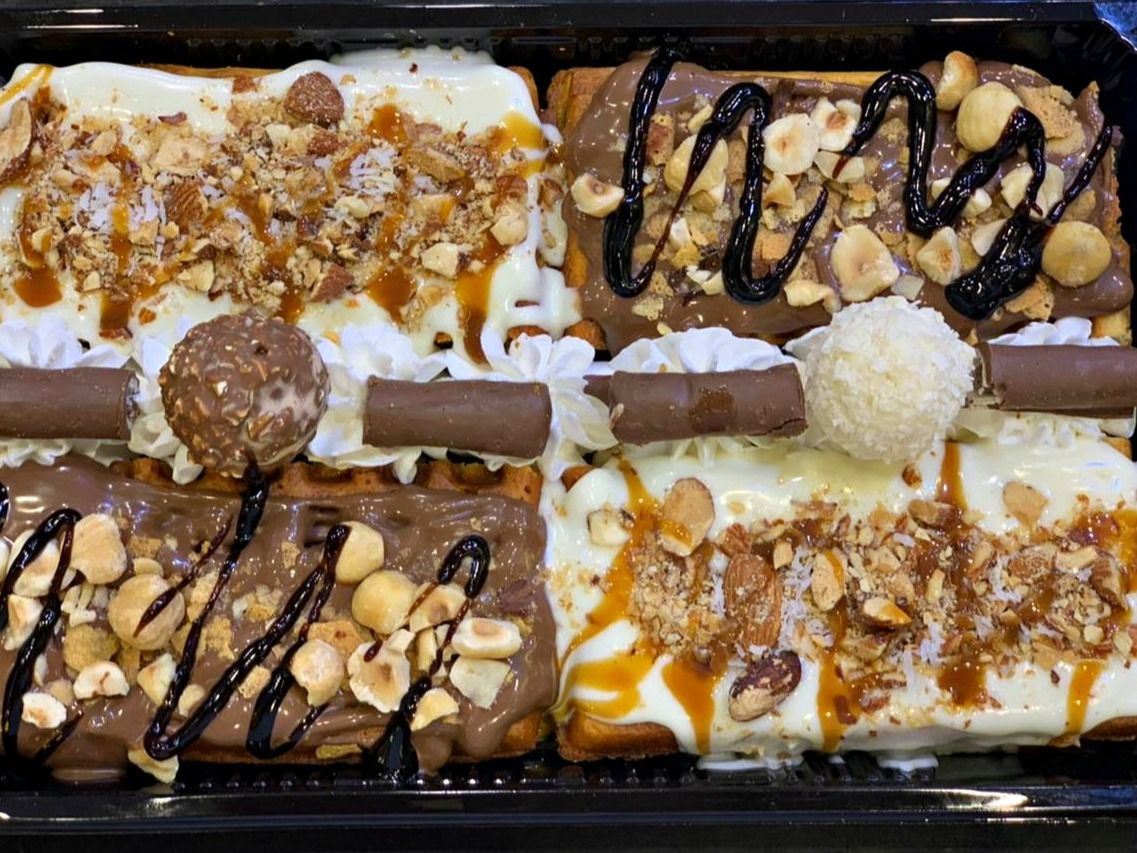 Rafaello and Ferrero Rocher Waffle Mix