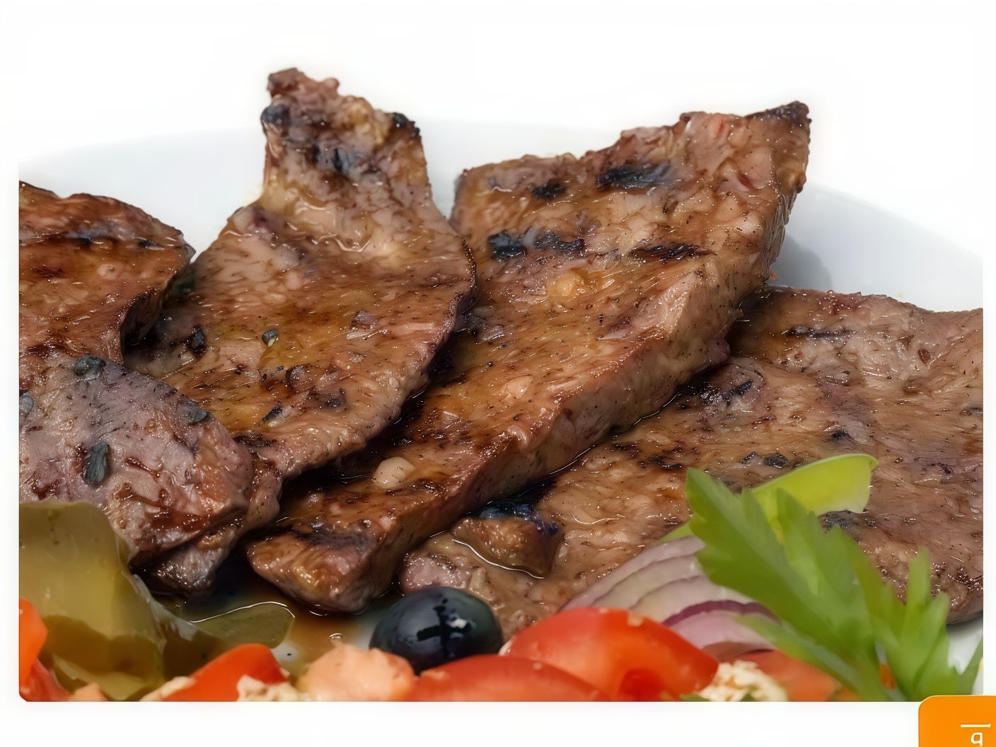 Grilled chambray liver