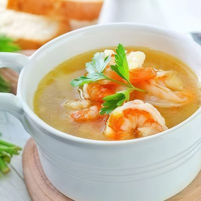 Seafood soup.