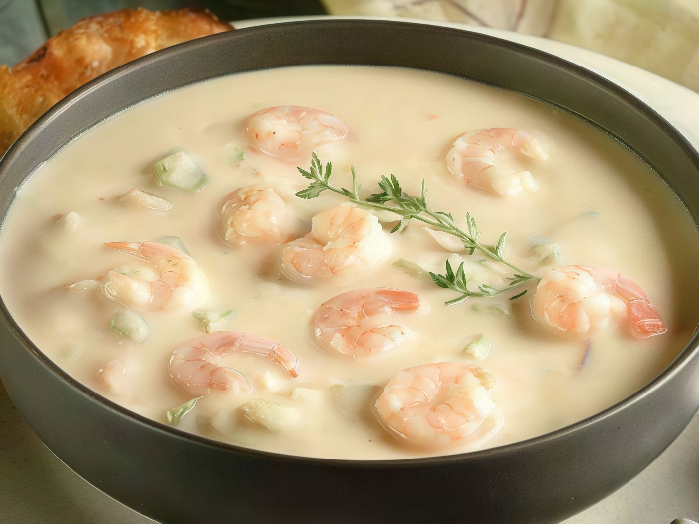 Shrimp With Peel Soup.