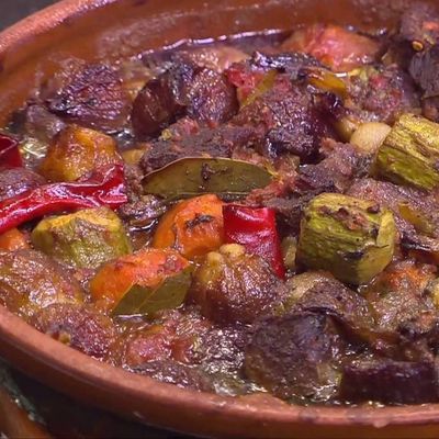 Meat With Onion Casserole