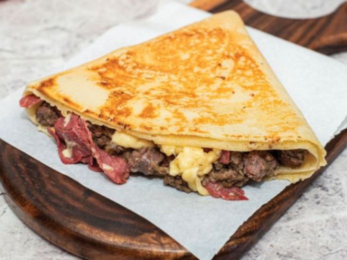 Crepe Mix Meat With Cheese