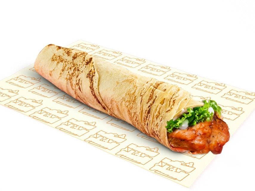 Shish on charcoal sandwich