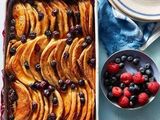 caramel with blueberry Mini pancake