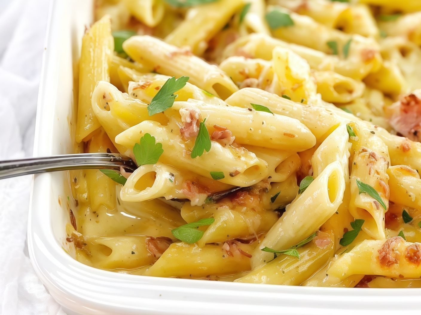 Baked Italian Carbonara Pasta