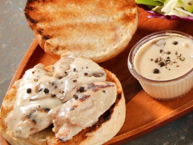 Chicken pepper Mushroom lemon Sandwich