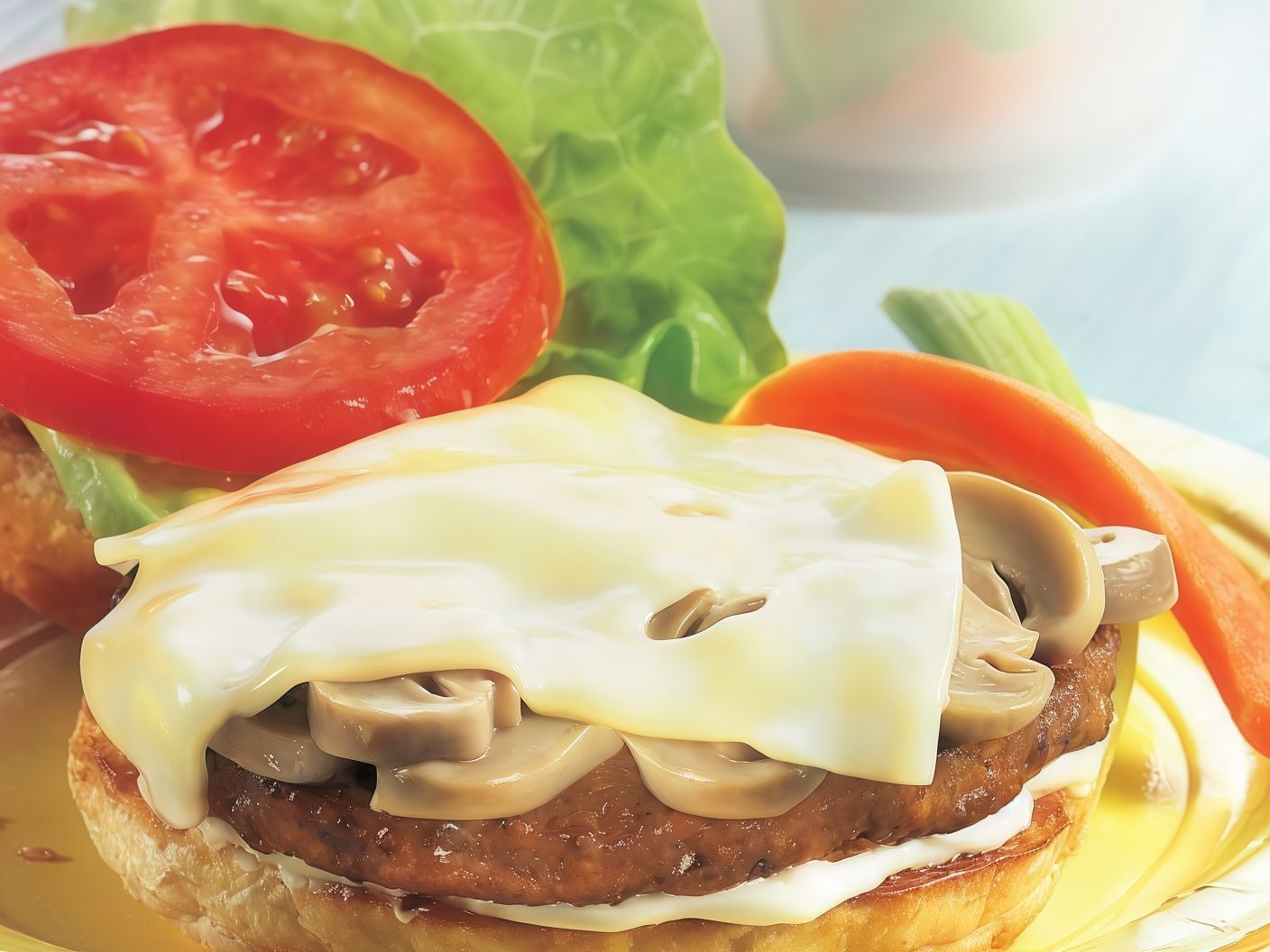 cheese mushroom burger