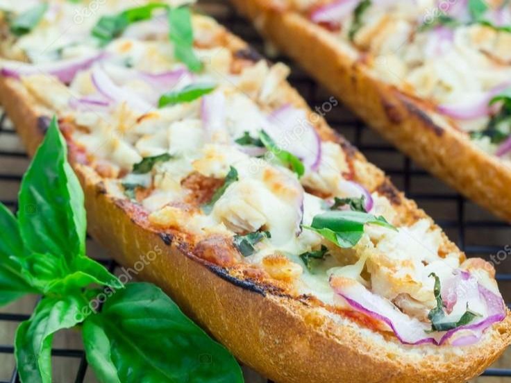 Pizza cheese open Sandwich