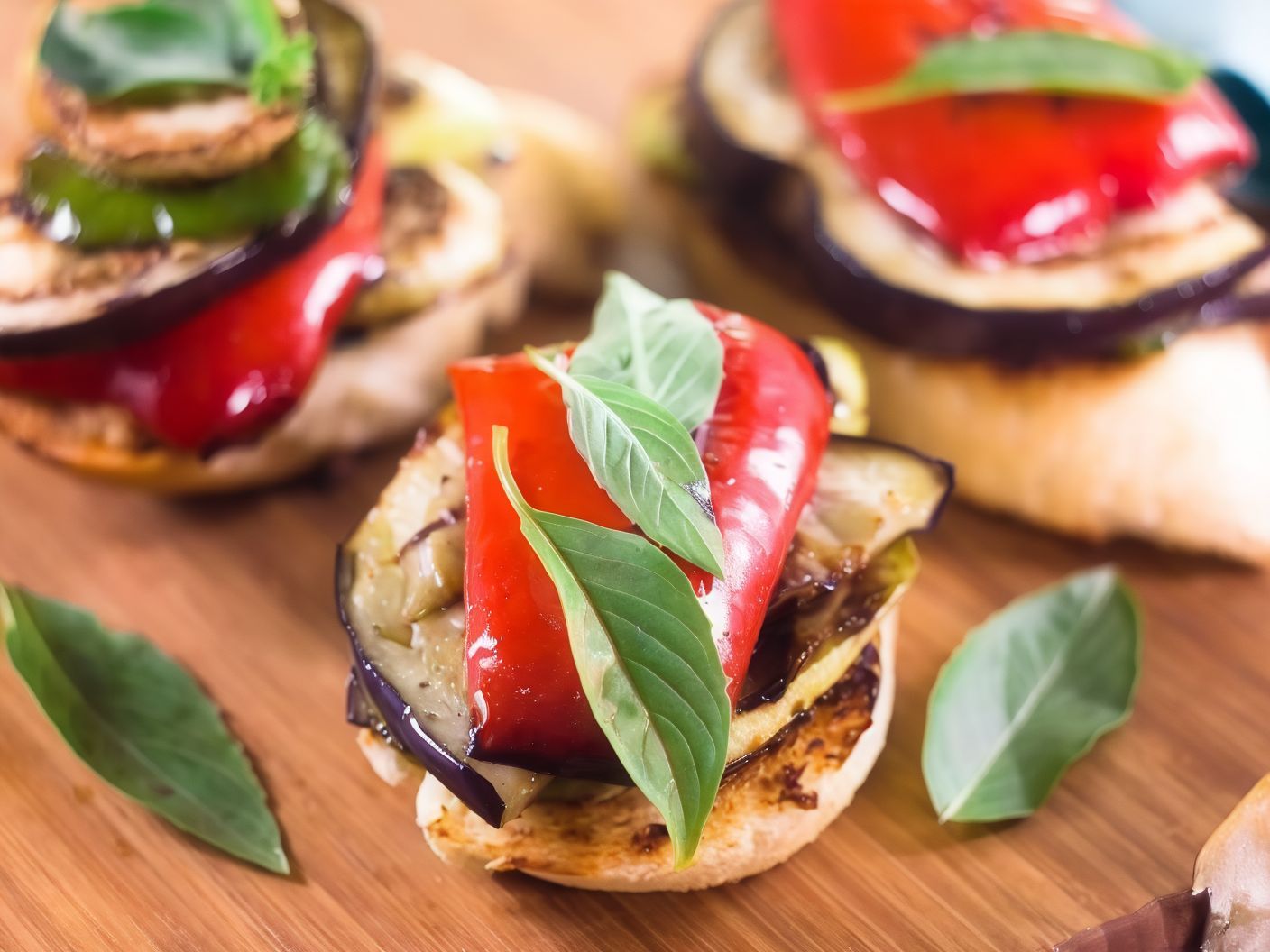 eggplant and Fried pepper sandwich