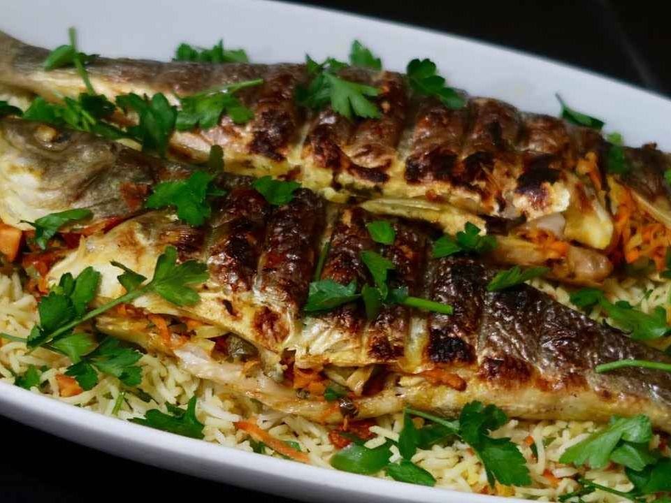 Grilled Grey Mullet Fish Meal