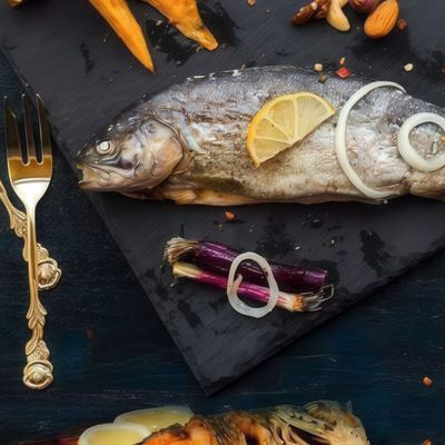 Sea Bass Fish Meal With Seafood Soup