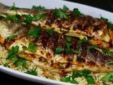 Sea Bass Fish With Seafood Meal